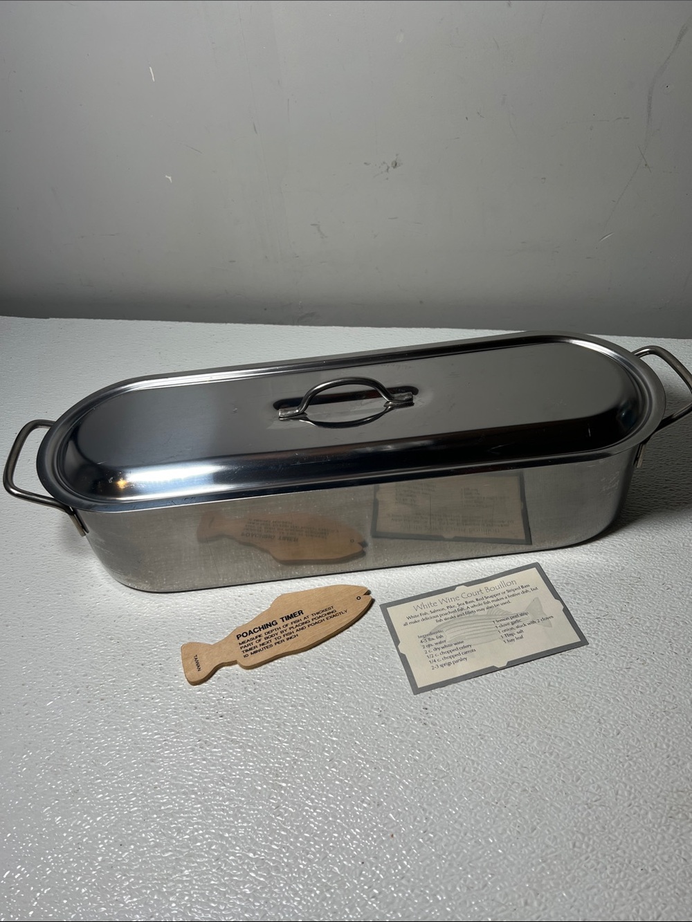 Himark Stainless Steel Fish Poacher/Steamer 3 Piece. New